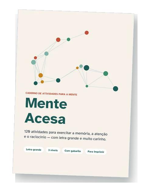 Capa do caderno Mente Acesa
